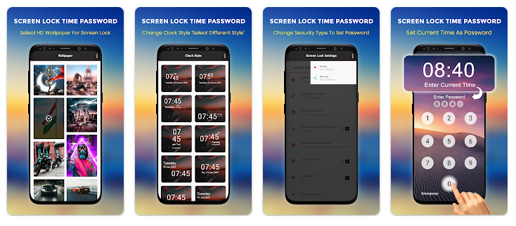 screen lock time password