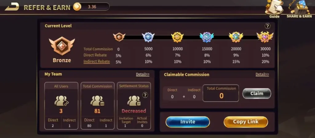 Royal X Casino rafer earn 1