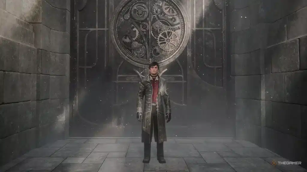 daniil standing in front of the cathedral doors in pathologic 3